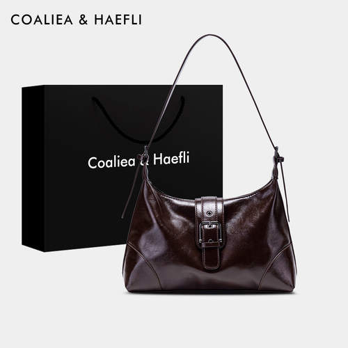 官网COALIEA&HAEFLI复古腋下包女