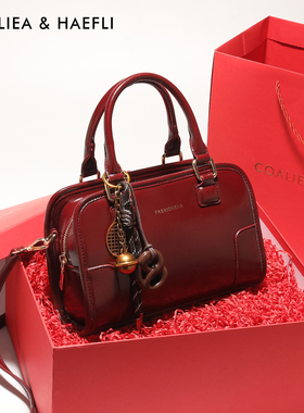 香港品牌红色结婚包女日常可用手提包高级感斜挎包时尚新娘包礼物