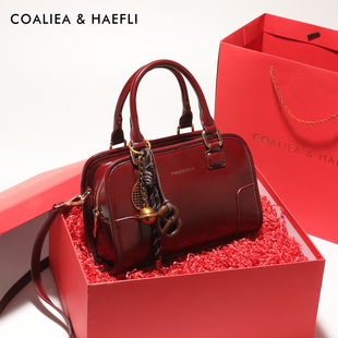 香港品牌红色结婚包女日常可用手提包高级感斜挎包时尚 新娘包礼物