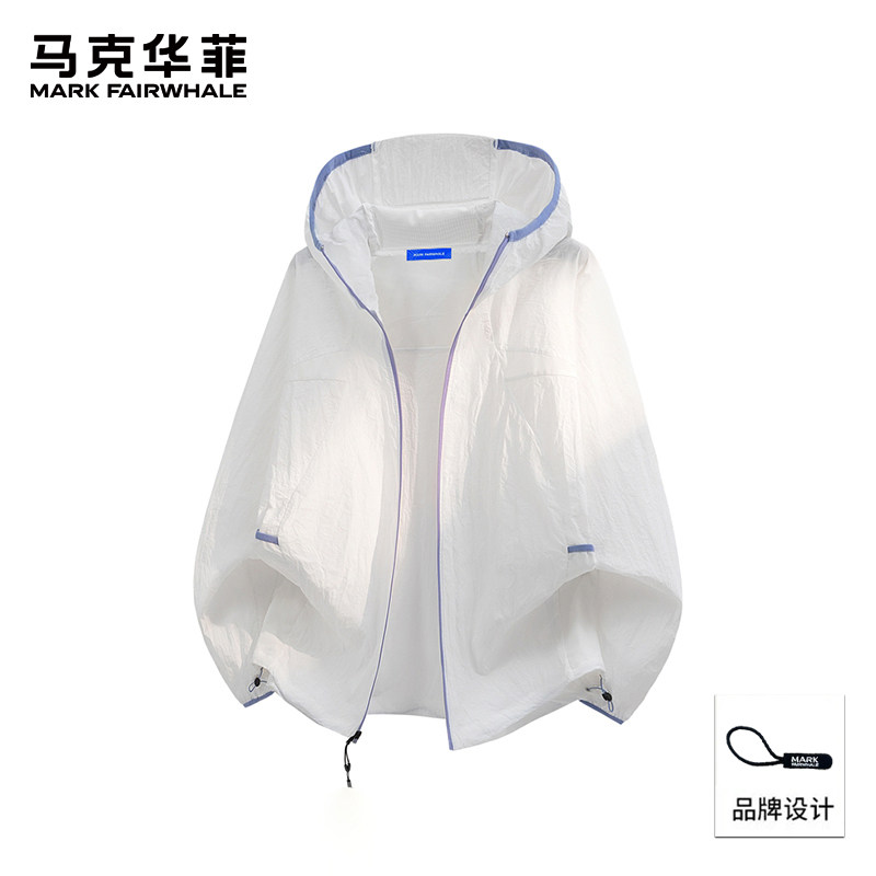 马克华菲防晒衣冰丝户外防紫外线运动休闲宽松连帽骑行透气轻薄情