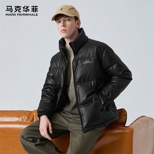 【PU皮】马克华菲立领羽绒服2025冬季新款保暖潮流男装休闲外套