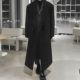 宽松大肩宽毛呢大衣男款 加厚呢子风衣外套 冬季 长款 过膝高级感韩版