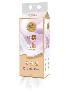 清风丝柔四层壁挂抽纸350-500抽