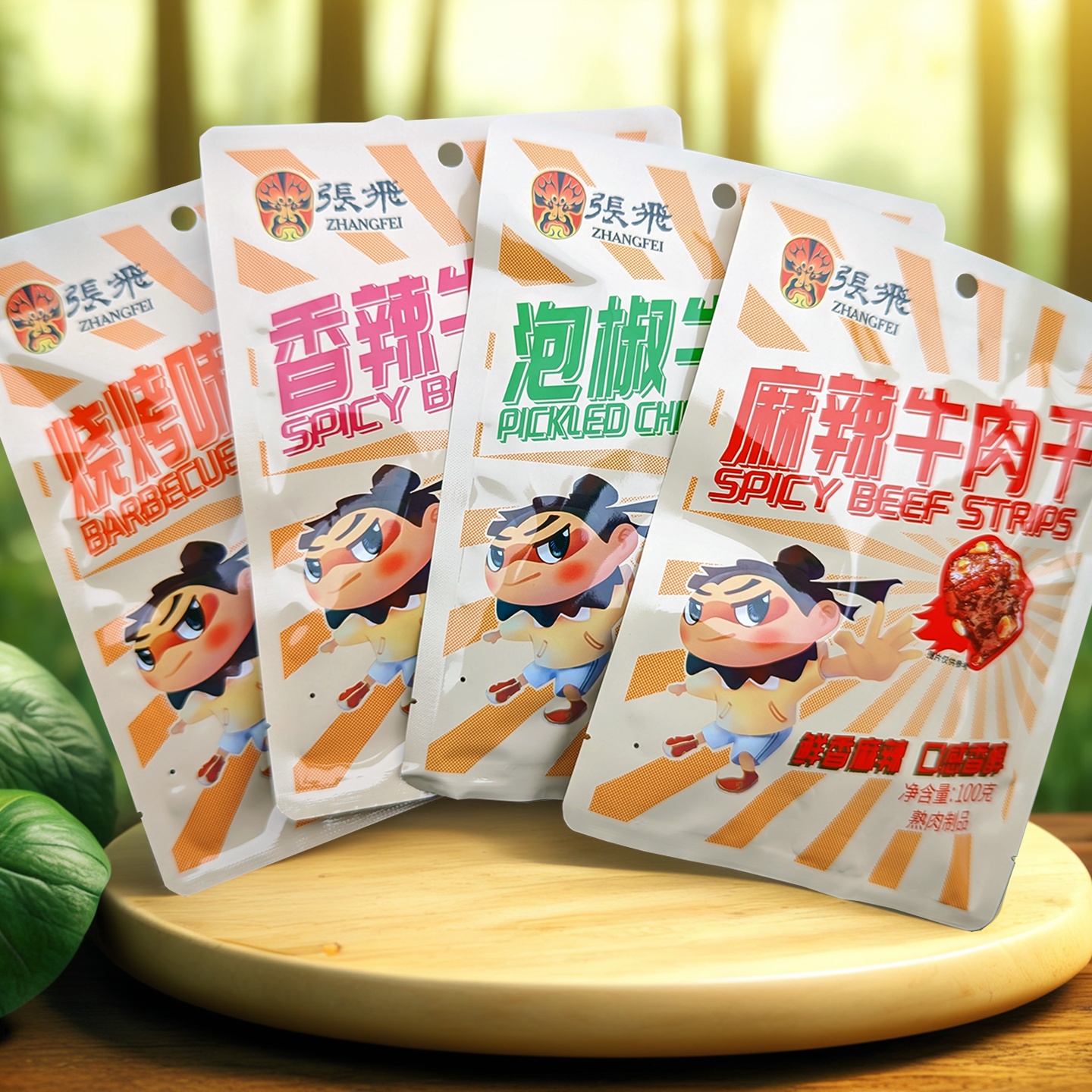 张飞牛肉麻辣泡椒烧烤100g小包