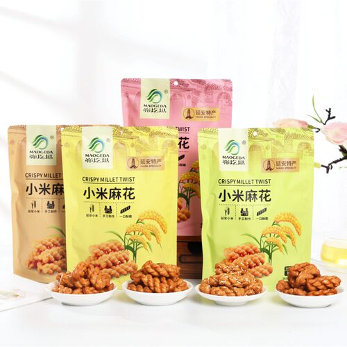 【峁圪垯】小米麻花100g*4袋
