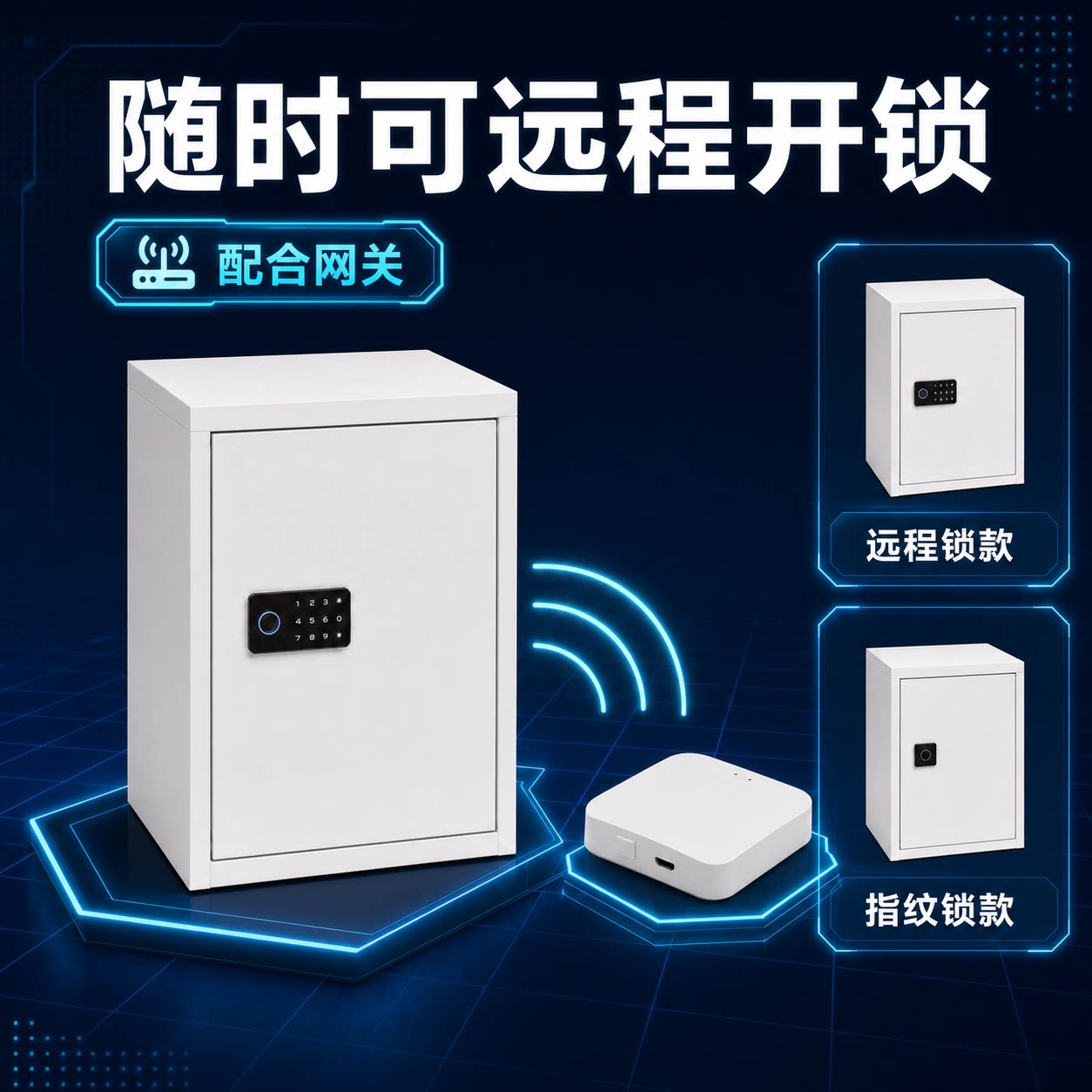 远程开锁储物柜家门口外卖存放柜智能锁收纳柜牛奶箱手机平板保管