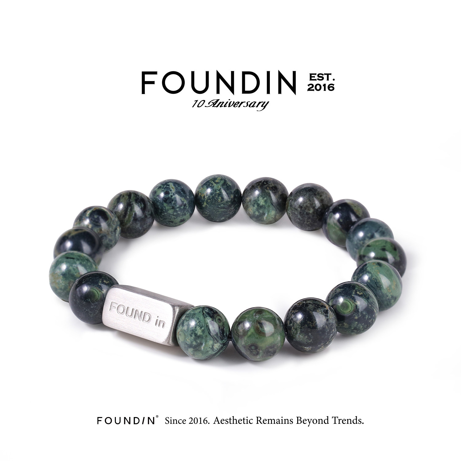 FOUNDIN凡汀 迷彩雀仔石情侣手链男手串生日礼物 刻字