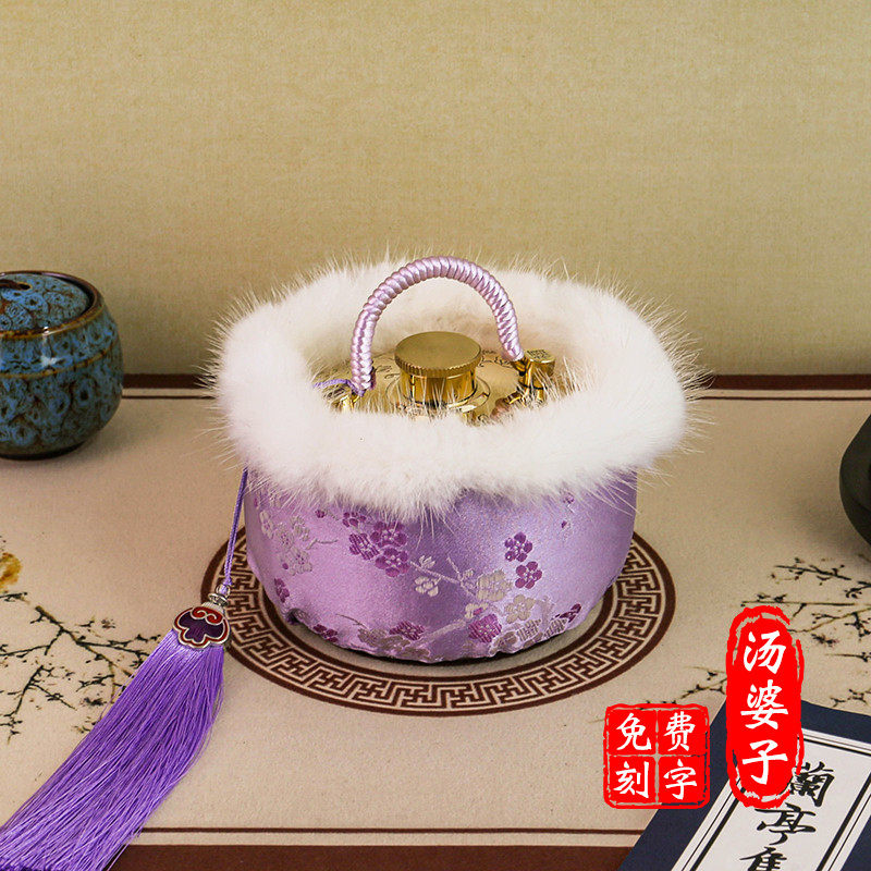 汤婆子纯铜加厚铜壶注水热水袋复古暖手宝被窝女生礼物结婚暖手炉