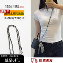 适用Mlb水桶包链条包链子配件单买黑色千金粉香水包斜挎包带肩带