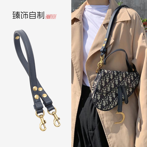 藏蓝色/黑色腋下单肩斜挎肩带