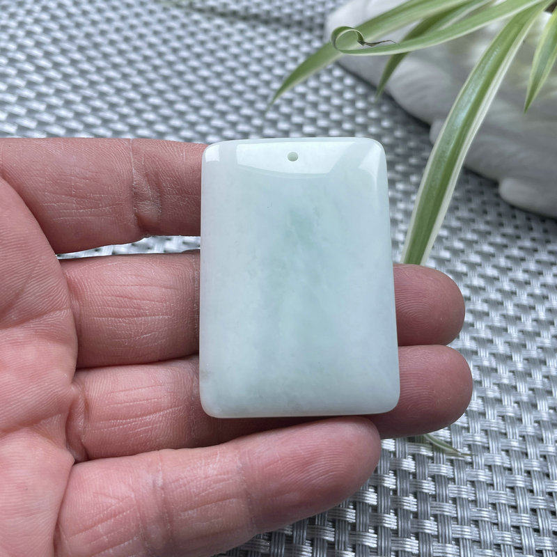 天然正品稀缺老坑料西安蓝田玉平安无事牌吊坠湖蓝绿玉石挂件带证