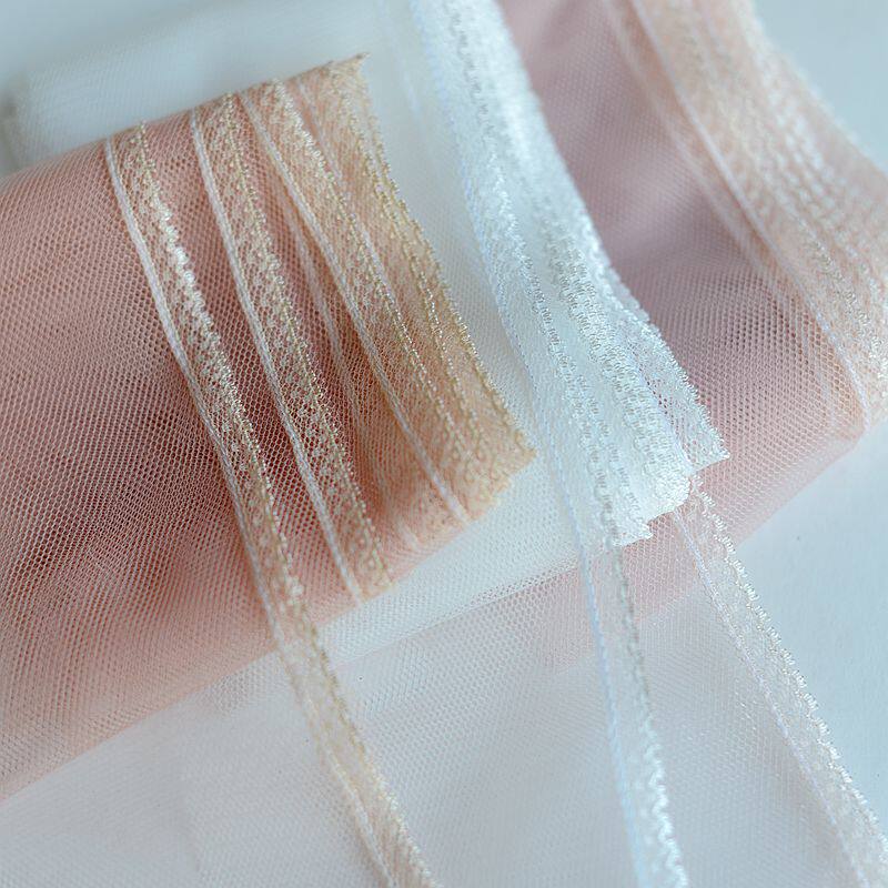 小清新简约网布拼接蕾丝娃衣服装辅料diy手工花边h401