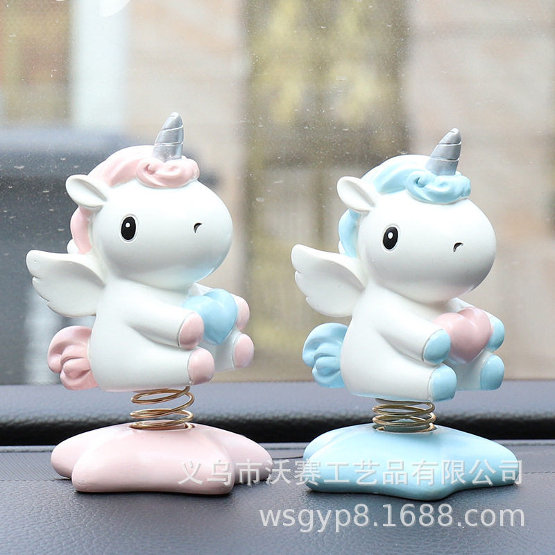 卡通独角兽蛋糕烘培装饰品摆件 创意汽车车载装饰品树脂摆件批发,汽车用品/电子/清洗/改装,摆件,淘宝优惠券,粉丝福利购,淘宝优惠卷