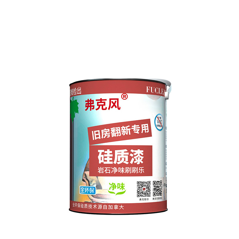 弗克风硅质涂料岩石净味刷刷乐 旧房翻新即刻住 内墙硅质面漆白色