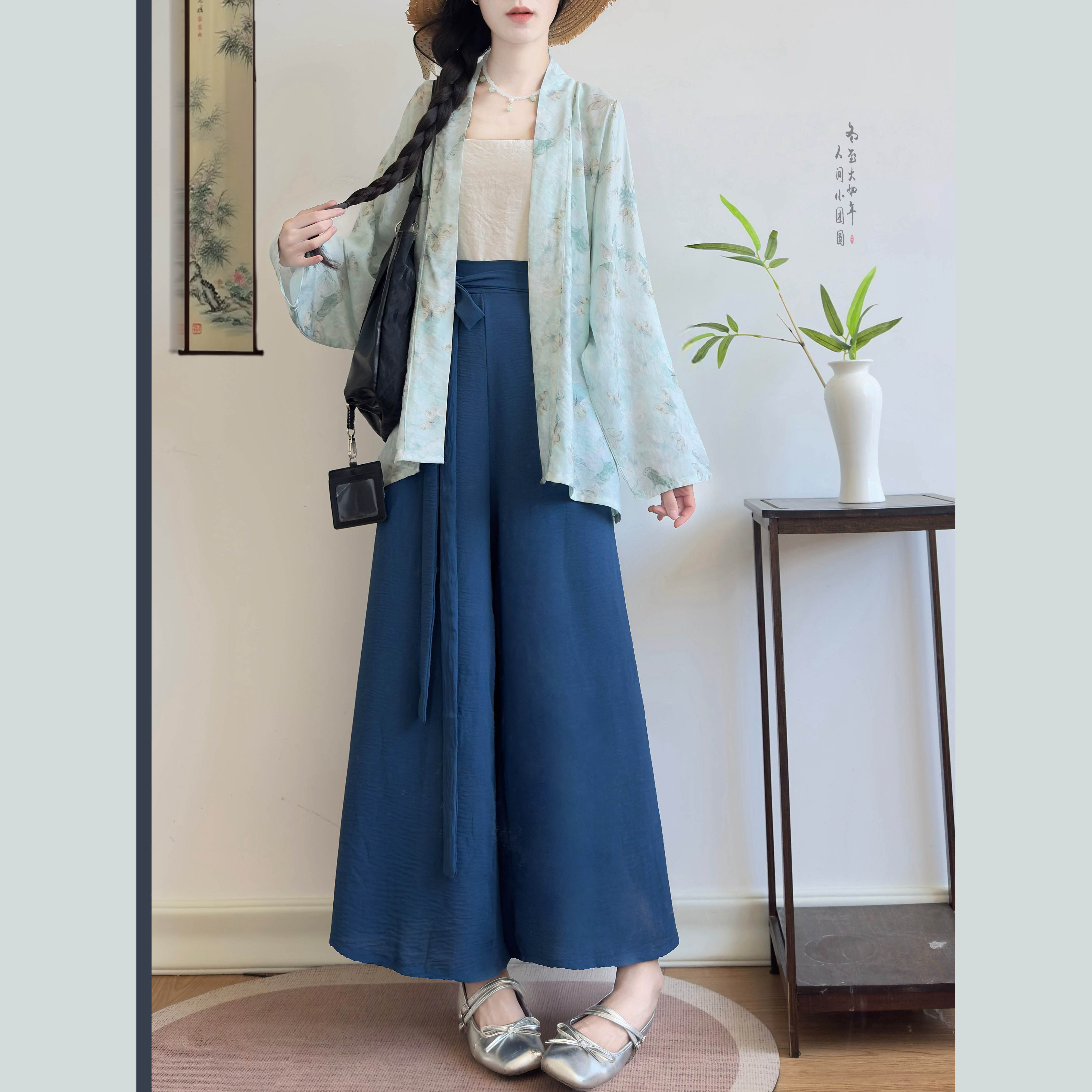 日常通勤夏季薄款宋制套装