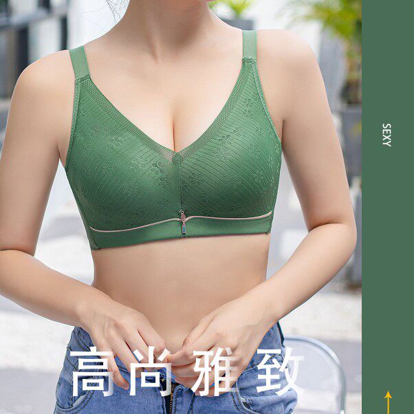 无钢圈薄杯聚拢侧收文胸女士内衣