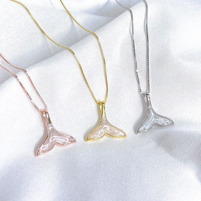 s925纯银梦幻鱼尾项链女 轻奢小众设计风ins高级感锁骨链生日礼物