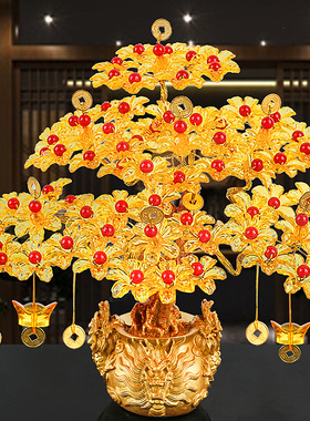 手工串珠发财树材料包制作摆件招财龙工艺品diy编织成人树脂 配件