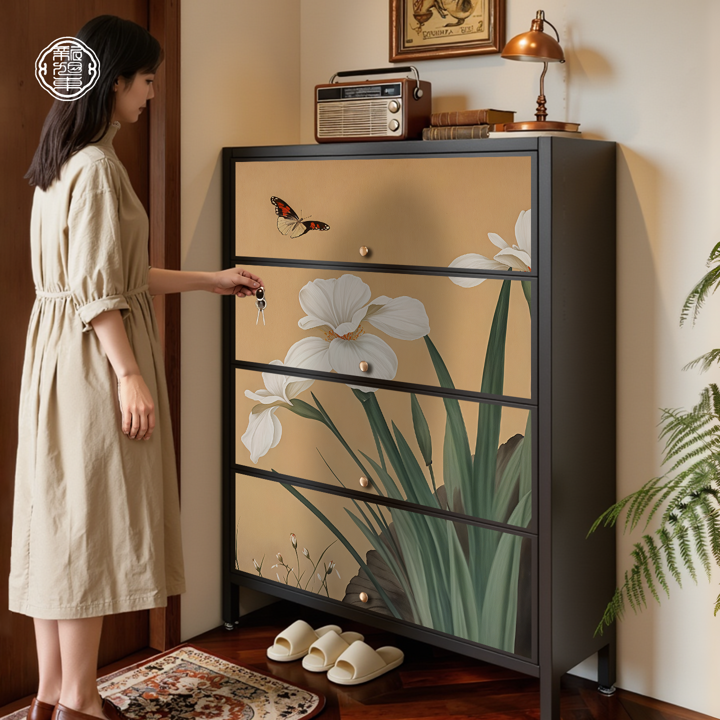 宋代美学鞋柜多层家用门口