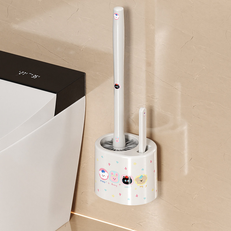 家用马桶刷壁挂式卡通免打孔厕所刷子洗神器卫生间坐便器清洁套装
