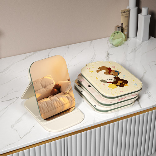 2025新款可爱卡通随身便携小化妆镜家用随身高清镜高级梳妆可折叠