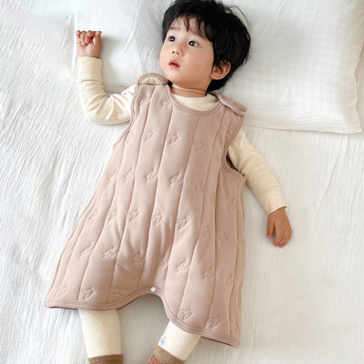 宝宝冬季羊蚕丝加厚夹棉背心睡袋