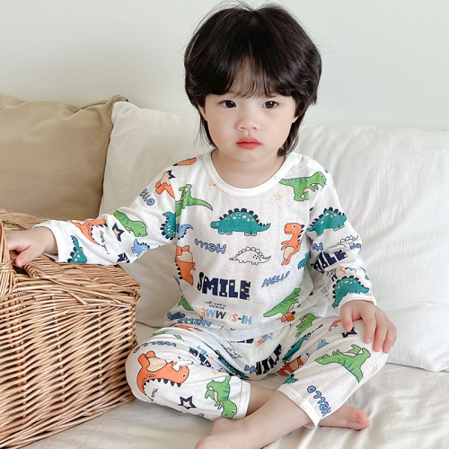 儿童睡衣家居服春夏长袖空调服
