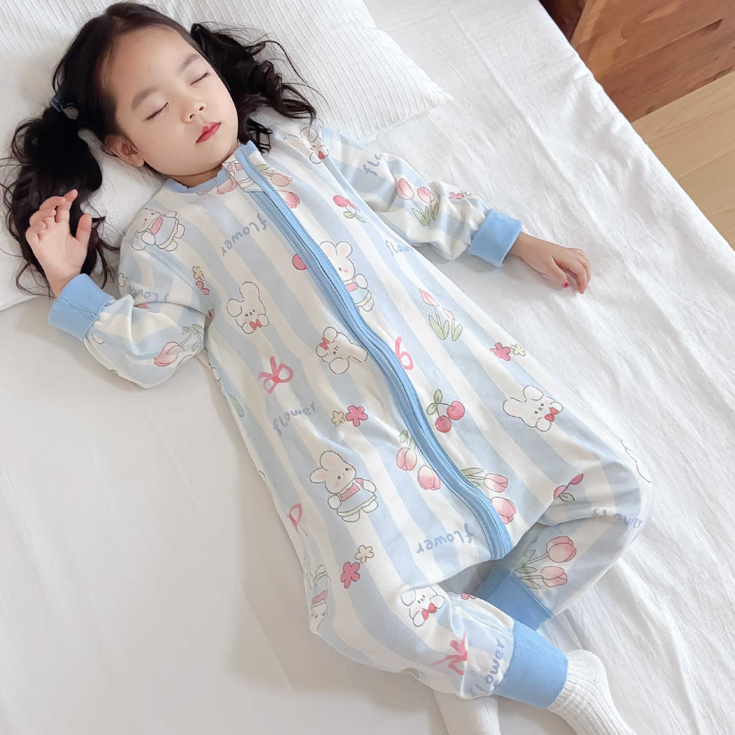 儿童连体睡衣春秋纯棉宝宝家居服