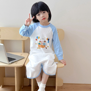 宝宝睡衣春秋季纯棉a类男孩连体衣儿童男童睡袍夏季男宝婴儿睡袋