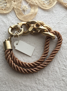 孤品 玛莎家样品 久存未用 重工水手绳手链 女款Q9