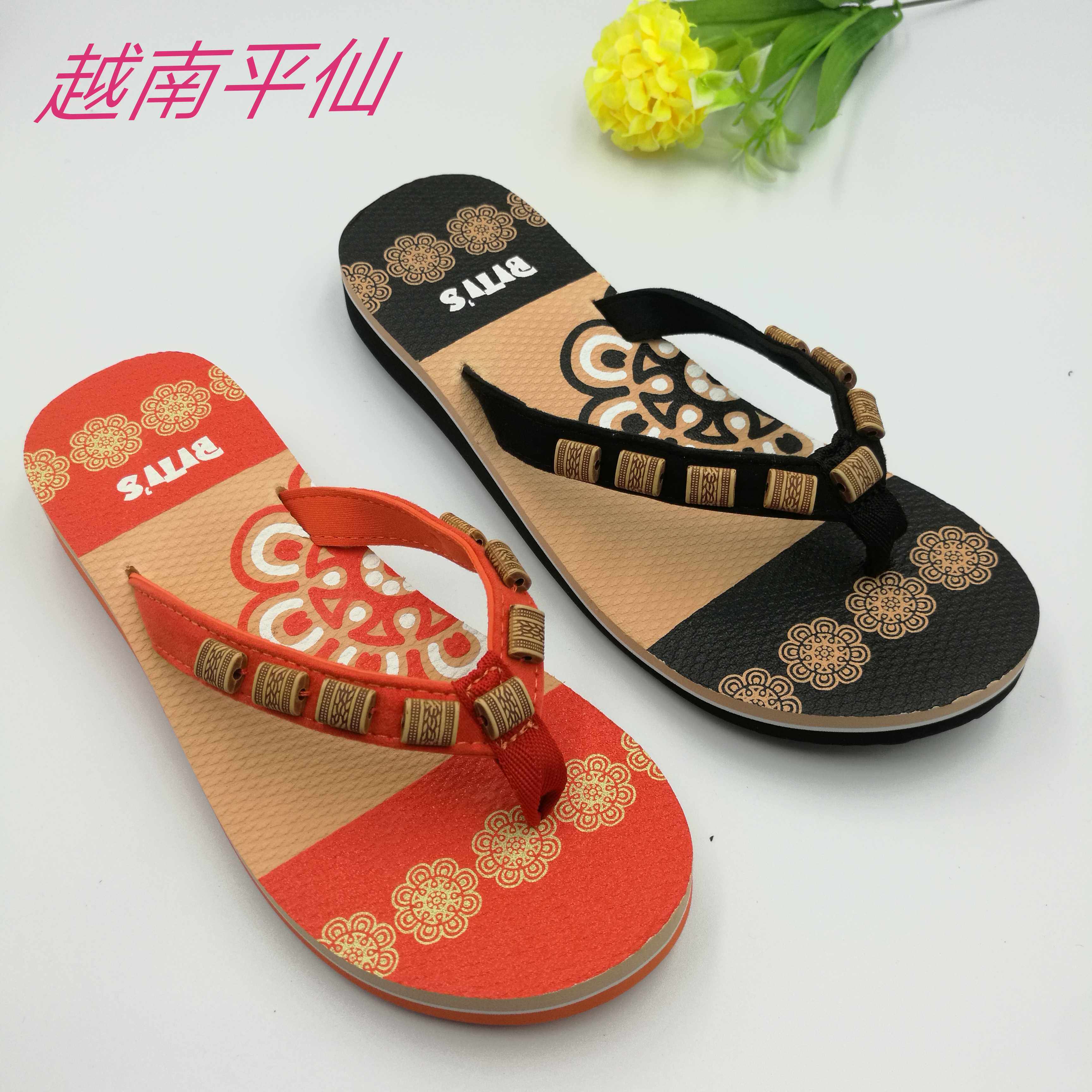 越南公主拖鞋户外休闲夹脚人字拖鞋平仙品牌时尚平跟拖鞋校园女拖