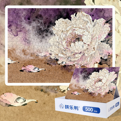 拼乐鸭牡丹花500片成人益智拼图