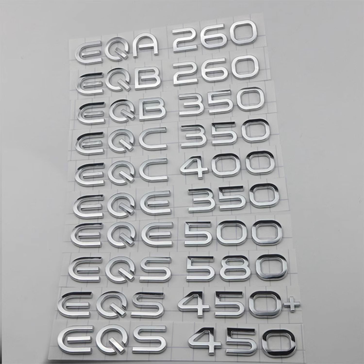 适用于奔驰改装EQA260 EQB350 EQC350 EQE43车标贴EQS450后尾标志