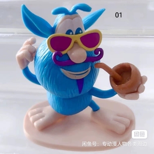 现货 动画片小白猪Booba Buba手办公仔植绒玩偶摆件 有钢印