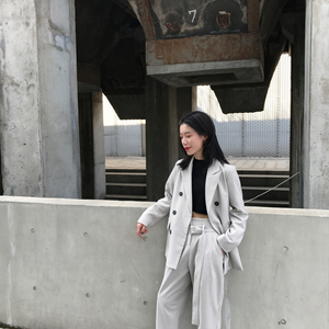 ChieFever 格子西服裤子女春季新款复古时髦高级感简约私服休闲裤