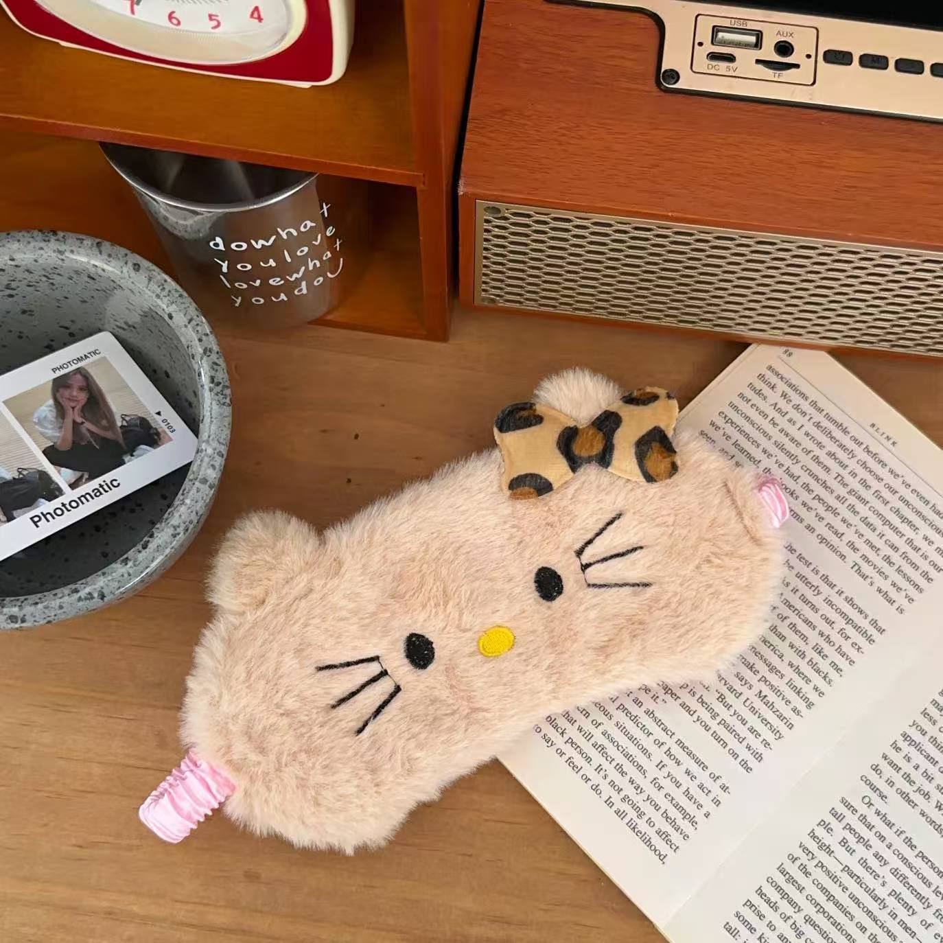 豹纹猫咪眼罩午休睡眠遮光学生宿舍办公室睡觉专用缓解疲劳护眼罩