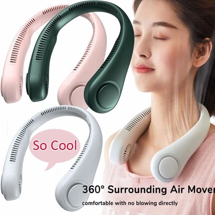 Hanging Neck Fan Portable Lazy Bladeless headfan无叶挂脖风扇