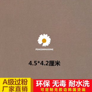 服装热转印烫画冰袖菊花图案胶印T恤胸口帽子防晒衣裤子LOGO