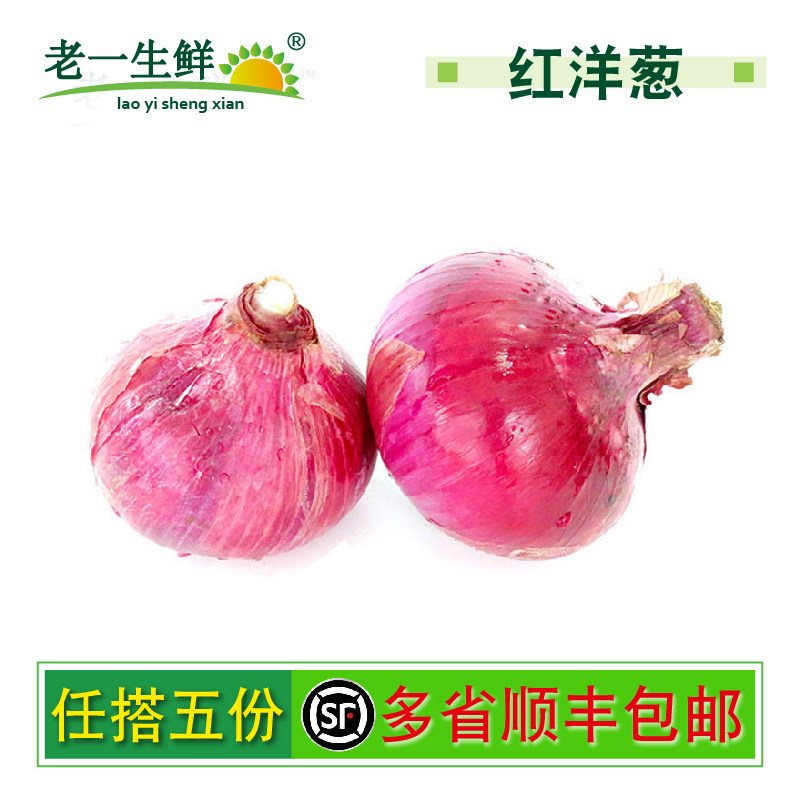 【老一生鲜】新鲜红洋葱 1000g(2斤装)洋葱
