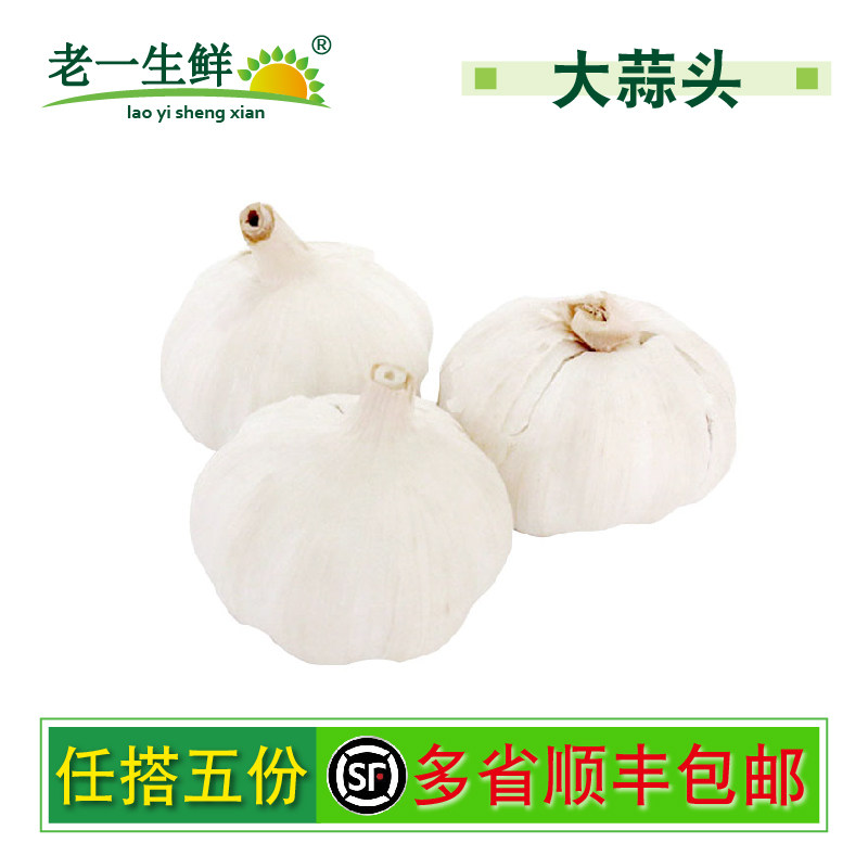 【老一生鲜】 新鲜 大蒜头 蒜头 500g