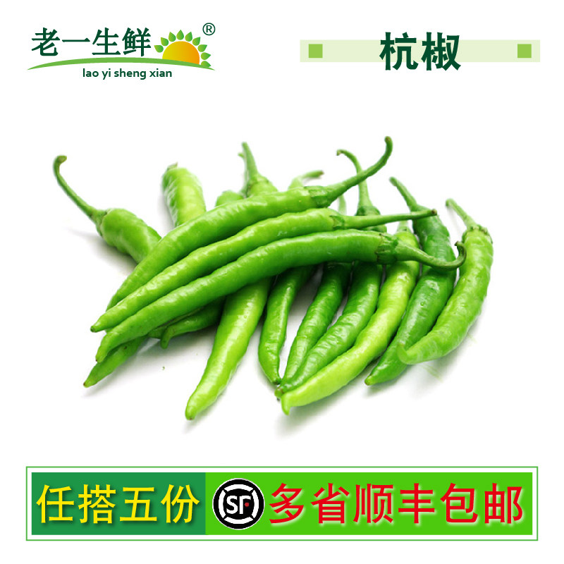 【老一生鲜】新鲜蔬菜  青杭椒  新鲜杭椒  500g