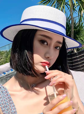 沙滩礼帽女遮阳帽英伦夏季