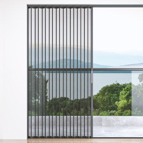 折叠金刚网纱门金钢纱网折叠门铝合金纱门防盗门纱窗门纱门拉门