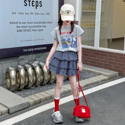 女童时尚套装洋气时髦裙子2025韩版夏装儿童夏季新款夏天好看衣服