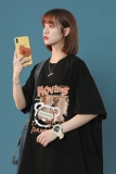 23夏季新款短袖潮流印花小众设计感宽松休闲T恤XZ201-2T791P28，女装T恤，星座201-2