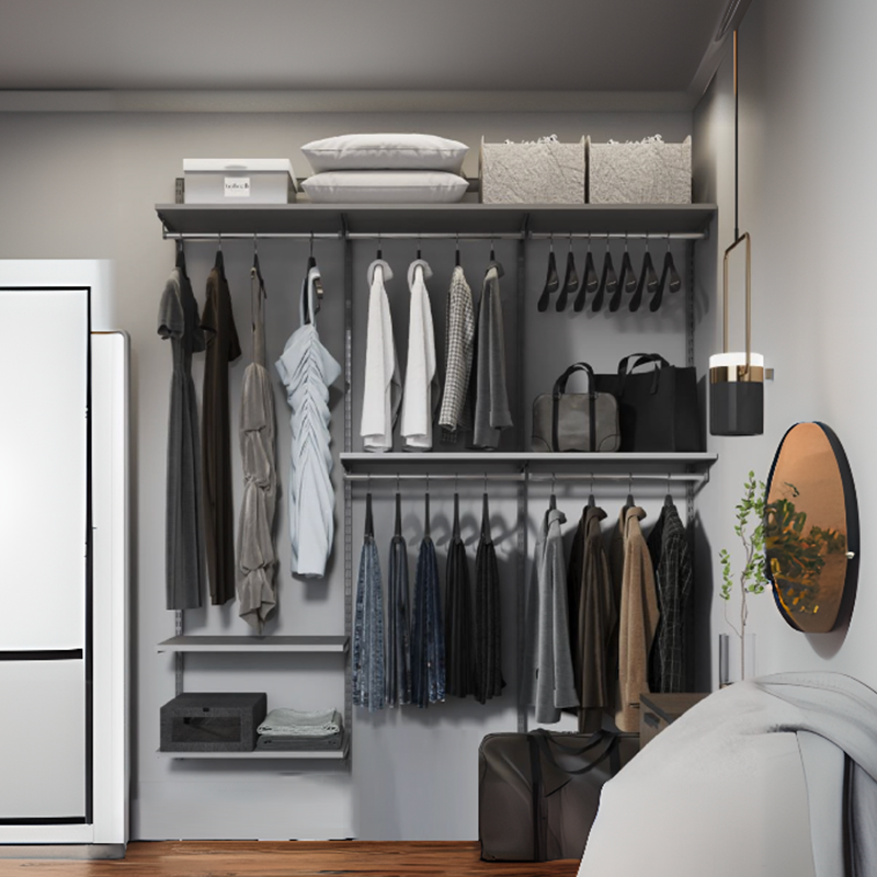 ROOMS灰色金属框架衣柜全屋定制