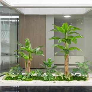 客厅仿真绿植室内大盆栽造景高端大气商场陈列装饰上档次仿真摆件