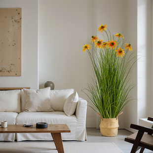 仿真绿植造景太阳花假花高端盆栽摆件大型植物室内装饰家居服装店