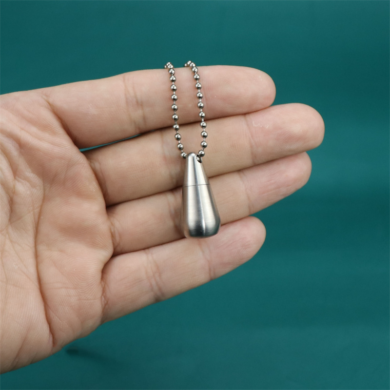 纯钛水滴设计吊坠小药瓶