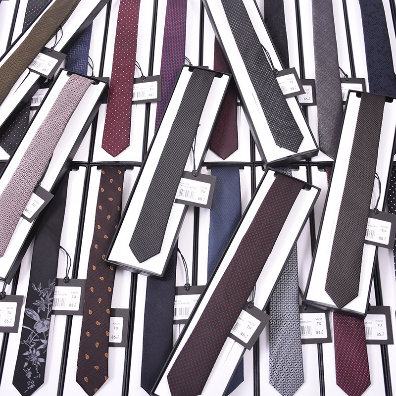 高级韩版手打真丝桑蚕丝细小窄领带男潮日系女ins搭配女士jk窄版